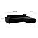 Olafur Black Velvet Sectional - RAF Chaise by TOV Furniture