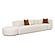 Fickle Cream Boucle 3-Piece Chaise Modular Sofa by TOV Furniture