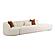 Fickle Cream Boucle 3-Piece Chaise Modular Sofa by TOV Furniture