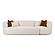 Fickle Cream Boucle 2-Piece Modular LAF Sofa by TOV Furniture