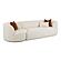 Fickle Cream Boucle 2-Piece Modular RAF Sofa by TOV Furniture