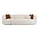 Fickle Cream Boucle 2-Piece Modular RAF Sofa by TOV Furniture
