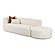 Fickle Cream Boucle 2-Piece Chaise Modular LAF Sofa by TOV Furniture