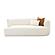 Fickle Cream Boucle Modular RAF Loveseat by TOV Furniture