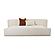Fickle Cream Boucle Modular Armless Loveseat by TOV Furniture