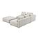Hangover Cream Boucle 4-Piece Modular Chaise Sectional by TOV Furniture