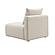Hangover Cream Linen Modular Armless Chair by TOV Furniture