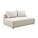 Hangover Cream Linen Modular Loveseat by TOV Furniture