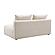 Hangover Cream Linen Modular Loveseat by TOV Furniture