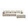 Hangover Cream Linen 4-Piece Modular Sectional by TOV Furniture