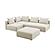 Hangover Cream Linen 4-Piece Modular Chaise Sectional by TOV Furniture