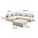 Hangover Cream Linen 4-Piece Modular Chaise Sectional by TOV Furniture