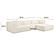 Tarra Fluffy Oversized Cream Corduroy Modular RAF Sectional by TOV Furniture