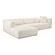 Tarra Fluffy Oversized Cream Corduroy Modular LAF Sectional by TOV Furniture
