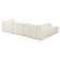 Tarra Fluffy Oversized Cream Corduroy Modular LAF Sectional by TOV Furniture