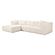 Tarra Fluffy Oversized Cream Corduroy Modular LAF Sectional by TOV Furniture