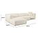 Tarra Fluffy Oversized Cream Corduroy Modular LAF Sectional by TOV Furniture