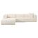 Tarra Fluffy Oversized Cream Corduroy Modular LAF Sectional by TOV Furniture