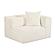 Tarra Fluffy Oversized Cream Corduroy Modular RAF Corner Chair by TOV Furniture