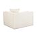 Tarra Fluffy Oversized Cream Corduroy Modular RAF Corner Chair by TOV Furniture