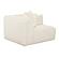 Tarra Fluffy Oversized Cream Corduroy Modular LAF Corner Chair by TOV Furniture