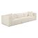 Tarra Fluffy Oversized Cream Corduroy Modular Sofa by TOV Furniture