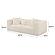 Tarra Fluffy Oversized Cream Corduroy Modular Loveseat by TOV Furniture