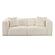 Tarra Fluffy Oversized Cream Corduroy Modular Loveseat by TOV Furniture