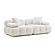 Calliope Cream Vegan Shearling Modular Loveseat by TOV Furniture