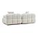 Calliope Cream Vegan Shearling Modular Loveseat by TOV Furniture