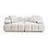 Calliope Cream Vegan Shearling Modular Loveseat by TOV Furniture