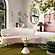 Tischa Cream Boucle & Blush Velvet Sofa by TOV Furniture