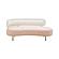 Tischa Cream Boucle & Blush Velvet Sofa by TOV Furniture