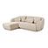 Misty Cream Boucle Sectional - LAF by TOV Furniture