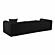 Tarra Fluffy Oversized Black Corduroy Modular RAF Sectional by TOV Furniture