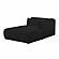 Tarra Fluffy Oversized Black Corduroy Modular RAF Chaise by TOV Furniture