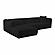 Tarra Fluffy Oversized Black Corduroy Modular LAF Sectional by TOV Furniture