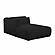 Tarra Fluffy Oversized Black Corduroy Modular LAF Chaise by TOV Furniture