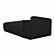 Tarra Fluffy Oversized Black Corduroy Modular LAF Chaise by TOV Furniture