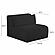 Tarra Fluffy Oversized Black Corduroy Modular Armless Chair by TOV Furniture