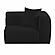Tarra Fluffy Oversized Black Corduroy Modular RAF Corner Chair by TOV Furniture