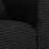 Tarra Fluffy Oversized Black Corduroy Modular RAF Corner Chair by TOV Furniture