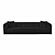 Tarra Fluffy Oversized Black Corduroy Modular Sofa by TOV Furniture