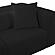 Tarra Fluffy Oversized Black Corduroy Modular Sofa by TOV Furniture
