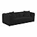 Tarra Fluffy Oversized Black Corduroy Modular Loveseat by TOV Furniture