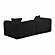 Tarra Fluffy Oversized Black Corduroy Modular Loveseat by TOV Furniture