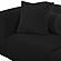 Tarra Fluffy Oversized Black Corduroy Modular Loveseat by TOV Furniture