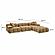 Calliope Cafe Au Lait Performance Velvet 4-piece Modular Sectional by TOV Furniture