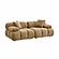 Calliope Cafe Au Lait Performance Velvet Modular Loveseat by TOV Furniture