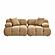 Calliope Cafe Au Lait Performance Velvet Modular Loveseat by TOV Furniture